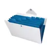 Carpeta de acordeón de 8 compartimentos con separadores de color sólido, material de PP impermeable, diseño engrosado para organizar y almacenar documentos, ideal para uso en la oficina