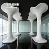 Columna Decorativa de Yeso GRG con Forma de Pétalo de Loto Estilo Chino Nuevo para Lobby de Hotel, Escalera de Forma Irregular, Columna Tallada, Personalización