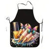 Nuevo Delantal de Cocina con Esmalte de Uñas Elegante, Delantal Creativo Lindo y Divertido, Delantal Peculiar de Venta Caliente Transfronteriza