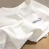 Camiseta de Manga Corta de Algodón Puro para Mujer, Nuevo Estilo de Verano, Cuello Redondo, Moda para Mujer, Rejuvenecedora, Holgada, Casual, Tendencia de Ropa para Mujer Estilo Coreano