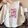 Sudadera Casual Suelta de Manga Larga de Algodón Puro para Niñas, Estilo Coreano, Nueva Colección Primavera y Otoño, para Niños Medianos y Grandes