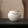 Dinastia Tang e Song Mu Cangzhai Colaboração Tinta Pintada à Mão Bambu Jianshui Acessórios para Cerimônia do Chá Bacia de Água Cerâmica Tanque de Água Residual Doméstico Tanque de Água para Chá