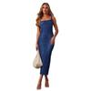 Europa y Estados Unidos comercio exterior transfronterizo mujeres AliExpress Amazon sin mangas sexy abertura ajustado cadera Vestido de mezclilla mujeres