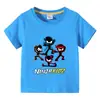 2023 roupas infantis transfronteiriças camiseta de manga curta de verão infantil meninos e meninas camisa de base de desenho animado camiseta de meia manga para bebê top maré