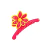 Pinza para el pelo de Flor de Frangipani Colorida Linda de Venta Caliente Transfronteriza Pinza de Tiburón de Gama Alta Pinza de Moda Dulce Elegante para Mujeres