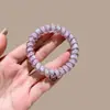 Goma para el pelo tipo cordón de teléfono de color gelatina dulce estilo coreano, alta elasticidad, no daña el cabello, cuerda para el pelo para mujeres con cabello medio-largo, forma redonda simple