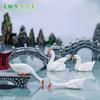 Micro paisaje simulación rocalla Pabellón de agua Puente paisaje concepción artística jardinería china bonsái accesorios para mesa de té artesanías pequeños adornos