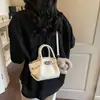 Bolso de Mano Estilo Coreano para Mujer 2026 Nuevo de Moda Tendencia Patrón de Lichi Bolso Cubo Versátil Bolso de Hombro Cruzado