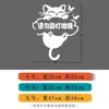 Precaución para Evitar Colisiones y No Golpear Vidrios de Puertas y Ventanas Pegatinas de Advertencia Gato y Perro Tienda de Belleza para Mascotas Pegatinas Decorativas para Tocar la Puerta al Cerrar
