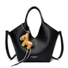 Bolso Cubo Casual de Nicho Estilo Coreano para Mujer 2026 Nuevo Estilo Minimalista Bolso Cesta Bolso de Hombro Simple para Mujer