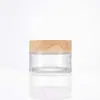 Frasco de vidrio transparente para crema de 100g, frasco para crema facial de 50g, frasco para crema de ojos de 30g, recipiente transparente para mascarilla facial, botella dispensadora cosmética