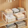 Prateleira Divisória de Guarda-Roupa, Prateleira Extensível para Armário de Quarto, Rack de Armazenamento Doméstico para Roupas e Itens Diversos