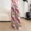 Pantalones de pijama de algodón y seda de verano nuevos 26 años 45 unidades, Pantalones anchos de nueve puntos para mujer, Pantalones finos de talla grande holgados para aire acondicionado, Pantalones de playa