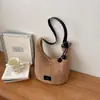 Bolso de paja transfronterizo súper popular estilo perezoso y relajado para la playa, gran capacidad, nuevo modelo 2026, bolso de hombro tejido tipo dumpling para el día a día