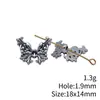 18x14mm 1.3g Plata Antigua Colgante Pequeño para DIY Material Hecho a Mano Cuentas Espaciadoras de Mariposa Cuentas con Agujero Pequeño