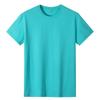 Camiseta de Verão de Algodão Penteado 180g Gola Redonda Cor Pura Manga Curta Solta Masculina e Feminina Camiseta Cultural Roupa de Trabalho Logotipo