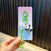 Lanyard para teléfono con cuentas de panda rojo, llavero, colgante para bolso de niña linda, panda de Sichuan, pequeño regalo, venta al por mayor