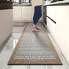 Tapete de Piso de Cozinha Simples em Tira Longa, Absorvente de Água, Imitação de Tecido, Absorvente de Óleo, Fácil de Manter, Tapete Antiderrapante, Tapete de Piso de Terra de Diatomáceas, Atacado Transfronteiriço