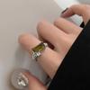 Anillo Elegante Cuadrado de Circonita Dulce y Fresco para Mujer, Anillo Abierto Estilo Ins Fresco y Único para Dedo Índice
