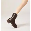 Botas femininas estilo Martin com forro de fleece, botas Chelsea de salto grosso e sola grossa, nova coleção outono/inverno 2026, botins estilo britânico, botas de cano justo