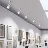 Foco LED de Superficie Plateado Tienda Tienda de Ropa Hogar Pared de Fondo Techo de Yeso Luz de Riel Foco Luz Comercial