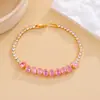 Pulseira de zircônia esmeralda de alta qualidade transfronteiriça, pulseira feminina Joker com diamantes, pulseira rosa atacado