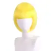 Peruca Curta Reta Europeia e Americana com Franja Bob para Estudante Peruca de Cabelo Curto Colorida Anime Conjunto Personalizado