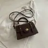 Bolso pequeño moderno y elegante para mujer, nuevo bolso cruzado retro versátil de moda para otoño e invierno 2026, bolso pequeño cuadrado de mano