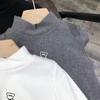 Camiseta interior de invierno de cuello alto para niños, terciopelo de doble cara cálido, top interior para bebé de estilo occidental que combina con todo, camiseta de manga larga