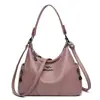 Bolsa de Estilo Transfronteiriço com Toque de Luxo 2024 Nova Moda Europeia e Americana Bolsa Feminina Transversal Costura Texturizada Tendência Bolsa de Ombro