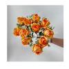 11 Flor Artificial Rosa Bud Bingxin alta calidad Hidratante Visual Decoración del Hogar Mesa de Comedor Flor Rosa Boda