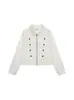 Chaqueta de mezclilla de botones estilo retro americano para mujer, nuevo estilo otoño 2026, adelgazante, versátil, diseño elegante, hombro recto, abrigo corto