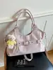 Bolsa Tote Grande de Couro de Alta Qualidade com Fivela para Mulheres, Nova Moda Tendência Bolsa de Ombro, Bolsa Transversal Casual Versátil