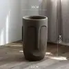 Protección Ambiental Nórdica Maceta de Barro de Magnesio Arte Maceta para Sala de Estar Maceta de Cerámica de Piso Plantación Verde Barra de Flores Grande Cafetería