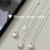 Joyería Coreana Ins de Nicho Simple de Plata Brillante Plata de Ley S925 Superficie Fotosensible de Gama Alta Collar de Gota de Agua Elegante y Versátil