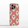 Funda Roja Rayada con Flores Estilo Navidad para iPhone 13 para Niñas, Funda Protectora Anticaídas de Aspecto Premium para iPhone 18Pm