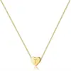 Collar Colgante de Letra con Grabado de Corazón Casual y Versátil para Hombres y Mujeres, Collar de Cuello con Forma de Corazón de 26 Letras Estilo Europeo y Americano