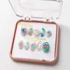 Esmalte de Uñas Portátil Caja de Esmalte de Uñas Terminado Esmalte de Uñas Falso Wholesale Parche de Esmalte de Uñas que Cambia de Color Lazo Suave Esmalte de Uñas Nupcial