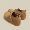 Sapatos femininos estilo Birkenstock de sola grossa, que aumentam a altura, coleção nova 2026, mocassins, mules e sapatos de um só cabedal para mulheres baixinhas