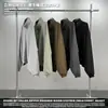 Moletom Masculino Tendência Outono e Inverno Novo Estilo Gola Alta com Zíper Básico Escovado Quente Jaqueta de Couro Moletom Masculino