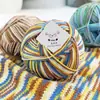 Hilo de lana fancy de merino arcoíris, hilo teñido en degradado, hilo de alpaca para tejido DIY hecho a mano, hilo para bufanda, hilo para suéter