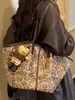 Bolso Grande de Mujer con Estampado de Leopardo Personalizado 2026 Otoño Nuevo Estilo Moda Bolso de Hombro Único Bolso Tote de Mano para el Trabajo y el Trayecto