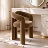 Taburete de Maquillaje Lujo Ligero Silla de Maquillaje Avanzada Estilo Nórdico Crema Silla de Maquillaje Respaldo Cómodo Silla para Dormitorio Vestidor