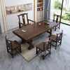 Nova Mesa de Chá de Madeira Maciça Estilo Chinês Placa Grande Conjunto Integrado de Mesa de Chá e Cadeira Combinação Mesa de Armazenamento de Chá para Escritório Doméstico