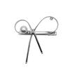 Horquilla de metal estilo coreano con lazo y perla hueca para mujer, accesorio para el cabello con clip lateral y pico de pato, 2024