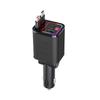 Carregador veicular multifuncional de carregamento rápido para isqueiro de carro, adequado para cabo de dados de celular Apple Huawei, carregador retrátil