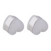 Tampão de ouvido de silicone transparente de alta qualidade com anel de aço inoxidável anti-queda, fivela de orelha com banho de ouro real, haste de orelha dupla face em formato de coração