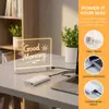 Pizarra de mensajes RGB de acrílico, tablero de escritura iluminado con LED, logo personalizado, adecuado para bares, KTVs y letreros publicitarios fluorescentes