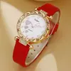 2024 transfronterizo nuevo europeo dulce esfera redonda correa esmerilada reloj traje de joyería mariposa perla venta al por mayor