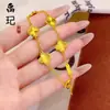 Pulsera de calabaza mariposa oro antiguo de alto color láser tienda de oro con joyería flash nicho lujo cuatro hojas